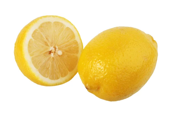 Sezione e limoni singoli . — Foto Stock