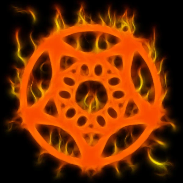 謎の五芒星-シンボルの抽象的な — ストック写真