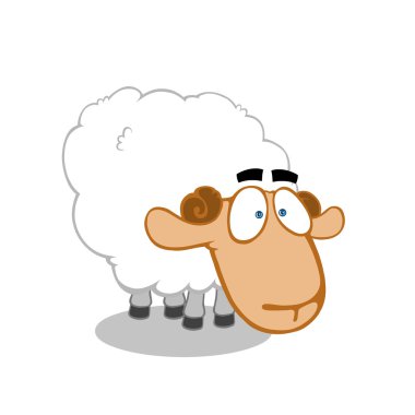 sheep cartoon vector illustration  clipart