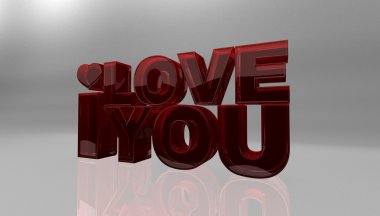 i love you 3 d word 