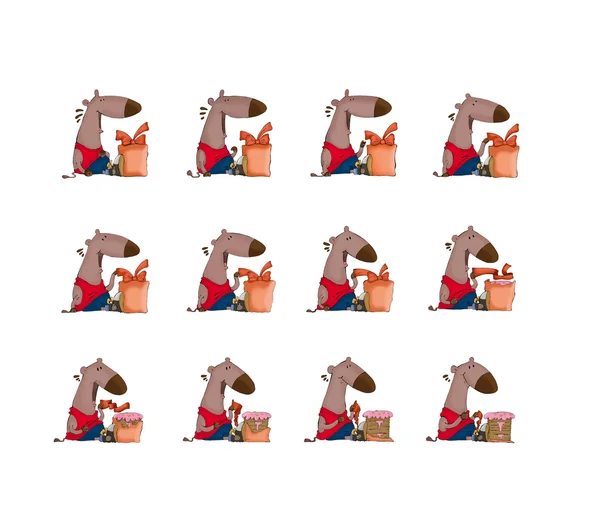Seamless Pattern Cute Horses — Stock Photo, Image