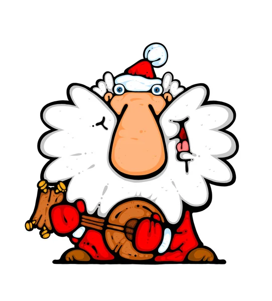 Vector Illustration Cartoon Christmas Robin — Photo