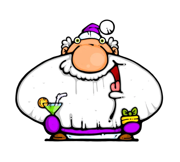 Freehand Drawn Cartoon Christmas Claus — стоковое фото