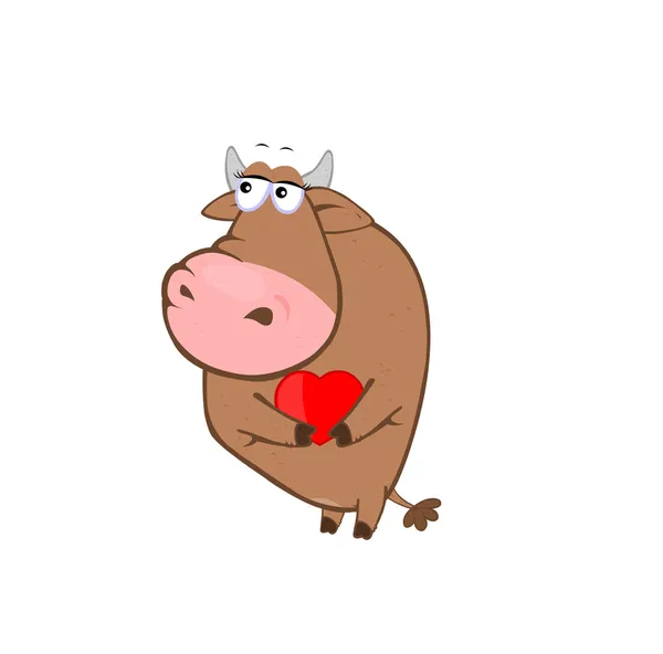 Cute Cow Heart — ストック写真