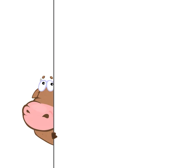 Vaca Engraçada Dos Desenhos Animados Ilustração Vetorial — Fotografia de Stock