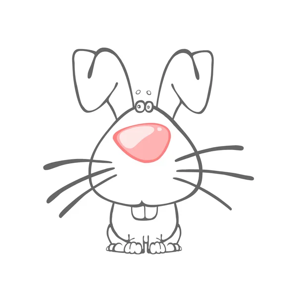 Мультяшная Иллюстрация Смешного Кролика — стоковое фото