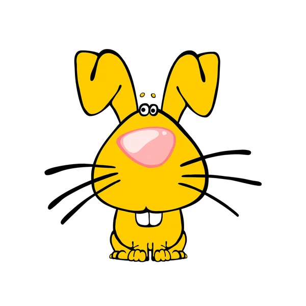 Смішний Кролик Плоскому Стилі Вашого Дизайну Векторна Ілюстрація — стокове фото