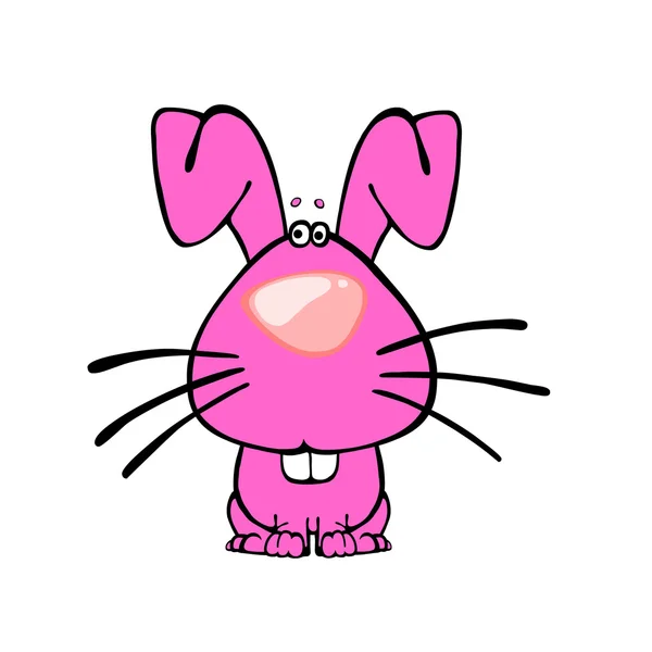 Cartoon Pink Rabbit Long Legs — Fotografia de Stock