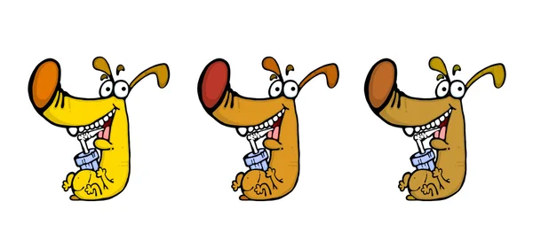 Set Alphabet Letter Funny Cartoon Animals — Stockfoto
