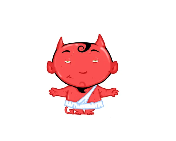 Cartoon Devil Sign — Stockfoto