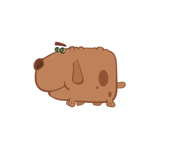 Vector Cartoon Cute Dog — 스톡 사진