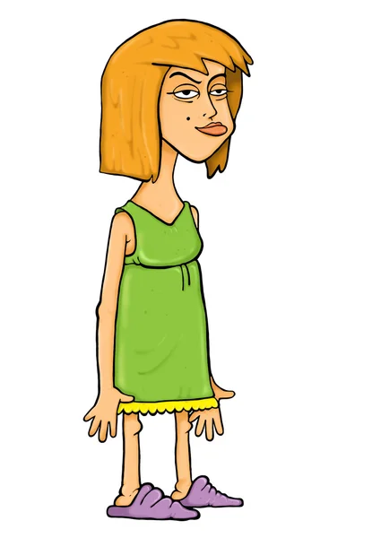 Cartoon Woman Dress — Stock Photo, Image