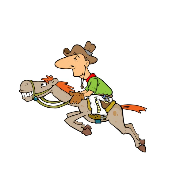 Vector Illustration Cartoon Character Cowboy — стоковое фото