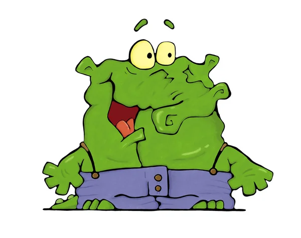 Cartoon Monster Green — Φωτογραφία Αρχείου