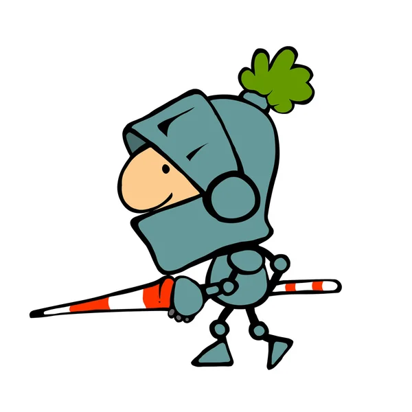 Cartoon Doodle Knight Sword — Zdjęcie stockowe