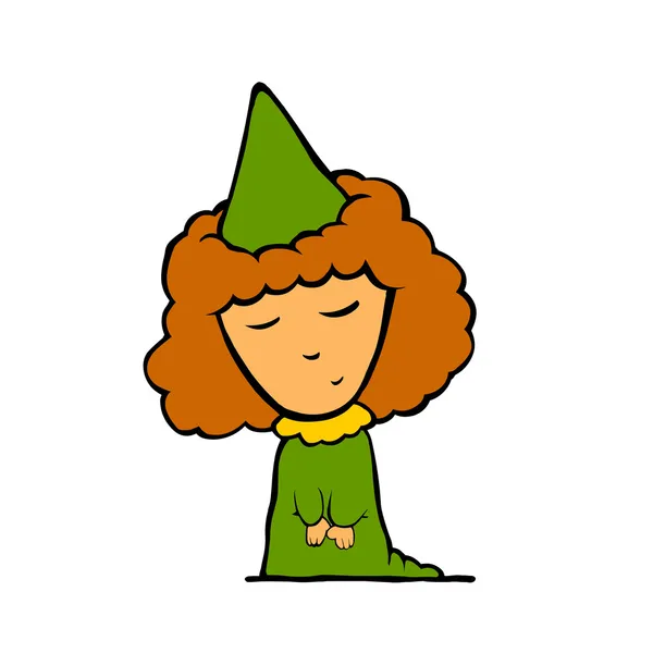 Cartoon Doodle Fairy Dress — 图库照片