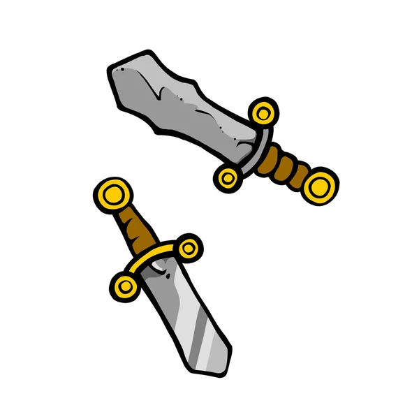 Cartoon Doodle Medieval Sword — Foto de Stock