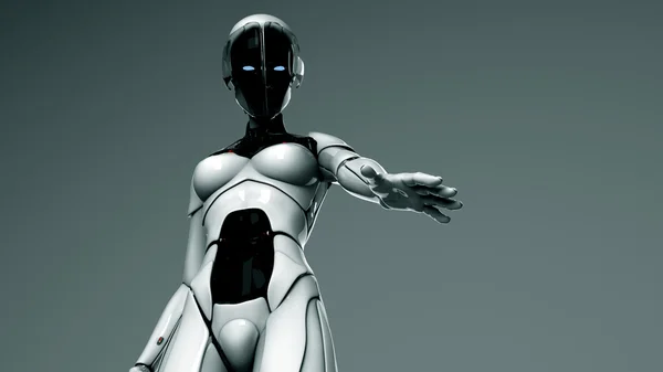 Illustration Humanoid Robot Лицензионные Стоковые Изображения