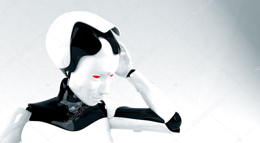 3 d render of an alien on a white background 