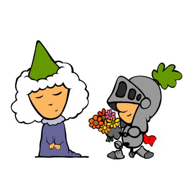 Medieval characters - Love clipart