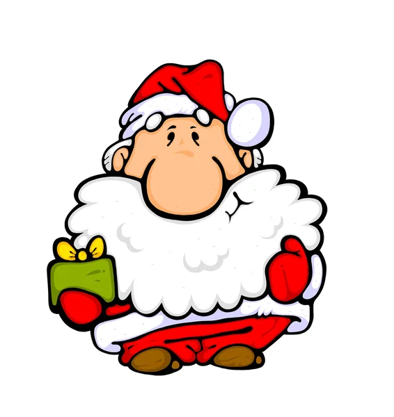 Santa Claus with gift — Stock Photo, Image