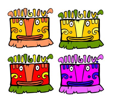 Totems of luck clipart