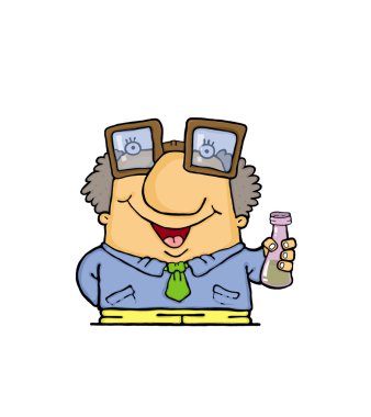 Funny scientist clipart