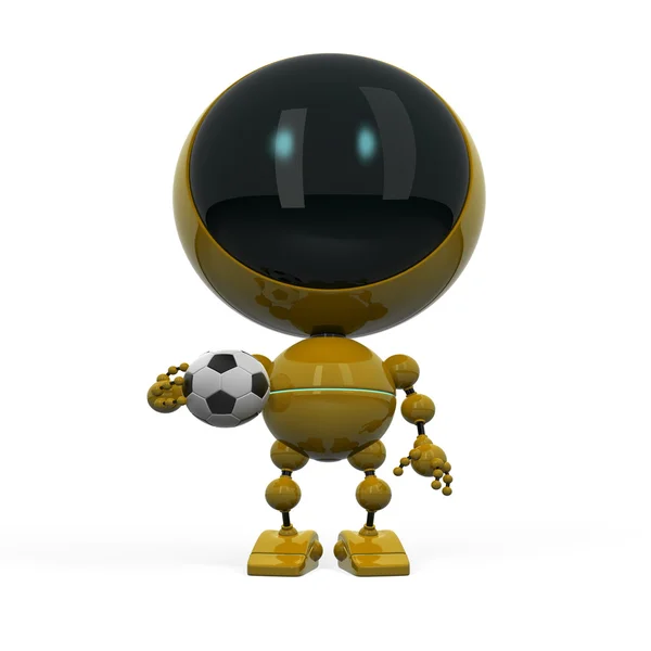 Fotbalový hráč s míčem — Stock fotografie