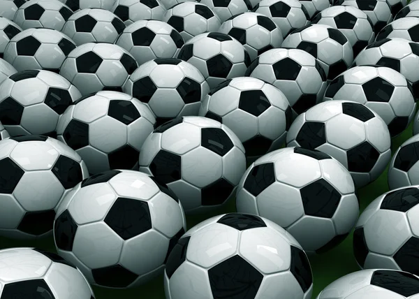 Bolas de futebol — Fotografia de Stock