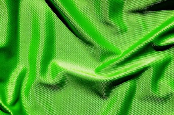 Latar belakang satin hijau yang elegan dan lembut — Stok Foto