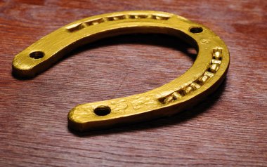 Gold horseshoe clipart