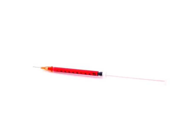 Syringe isolated with path. — Stock Photo, Image
