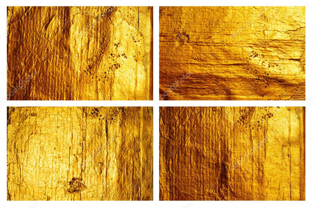 Set vintage golden texture