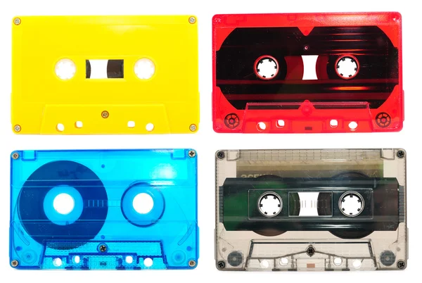 Coleção de cassetes de áudio — Fotografia de Stock