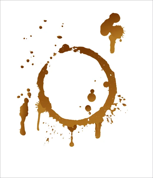Vector coffee stains — Stock Vector