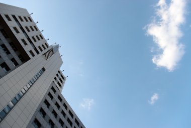 modern building with blue sky  clipart