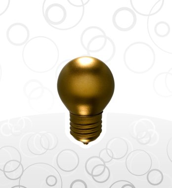 light bulb in the golden ball 