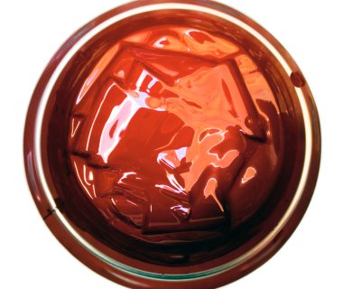 close - up of a red glass 