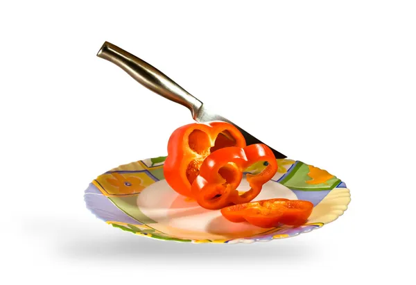Plate Pasta White Background — Stock Photo, Image