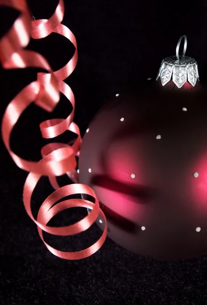 Black Ball Christmas Decorations Christmas Background — Zdjęcie stockowe