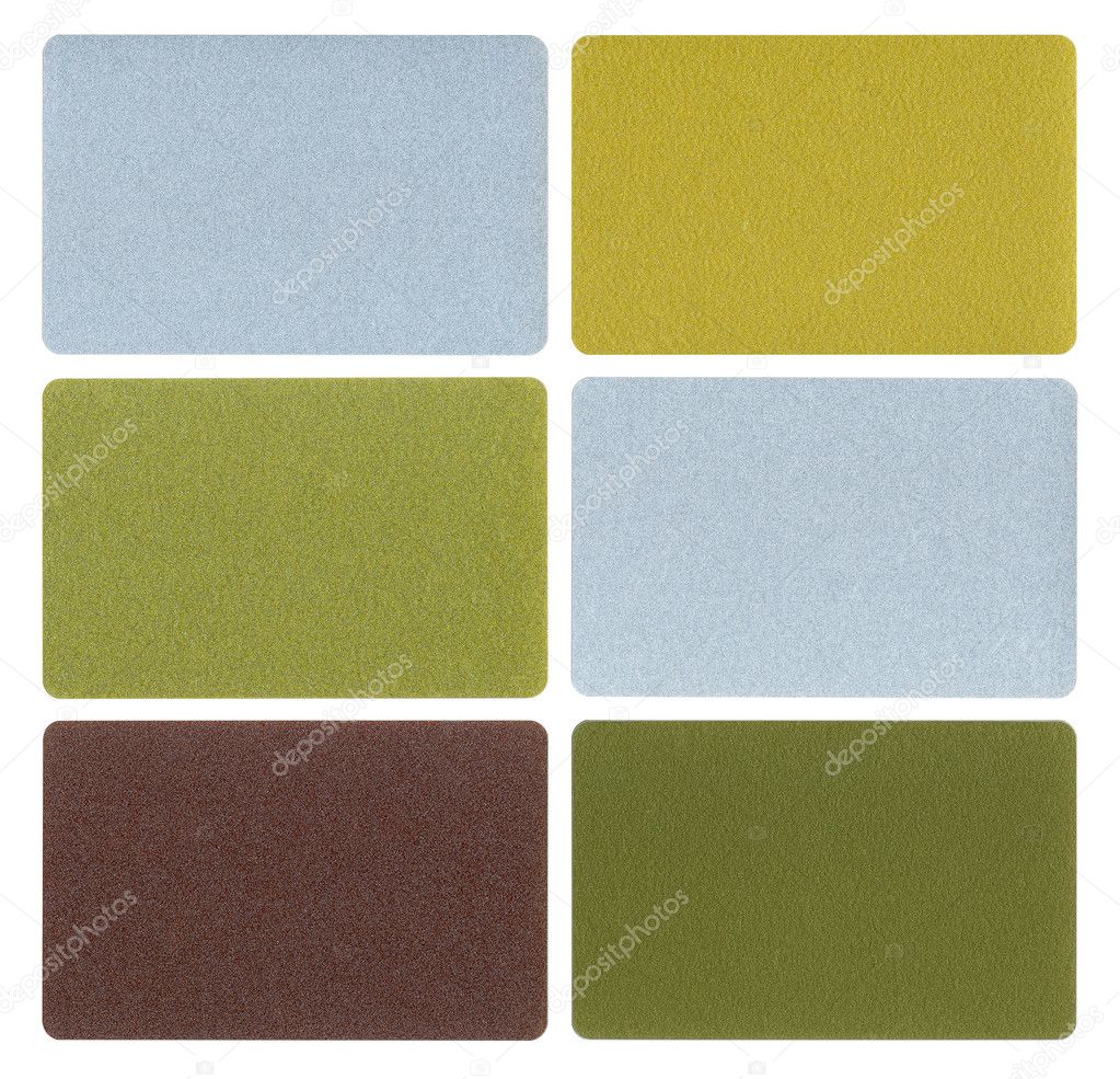 set of green vinyl samples, texture background. 