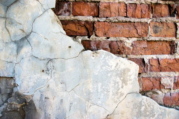 Kırık tuğla duvar — Stok fotoğraf