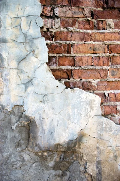 Ziegelmauer zerstört — Stockfoto