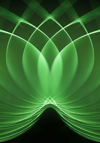 Pętle zielony fraktal — Zdjęcie stockowe