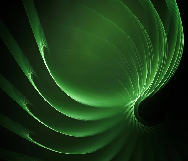 Swirly 녹색 프랙탈 — 스톡 사진