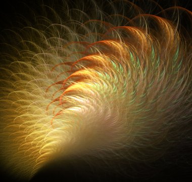 Beautiful fiery fractal clipart