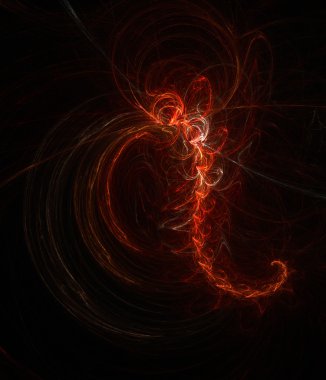 Fiery scorpion - fractal clipart