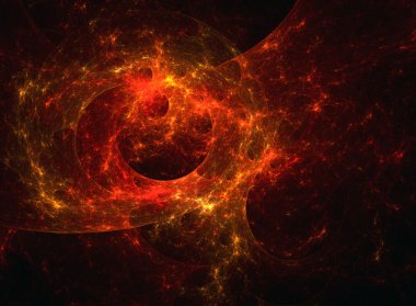 Fiery galaxy - fractal clipart