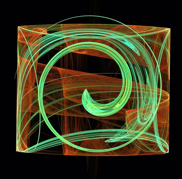 Swirl vierkant abstracte vorm — Stockfoto