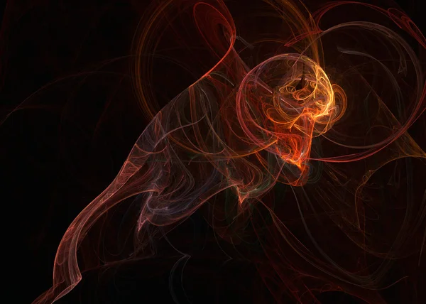 Calavera ardiente fractal — Foto de Stock